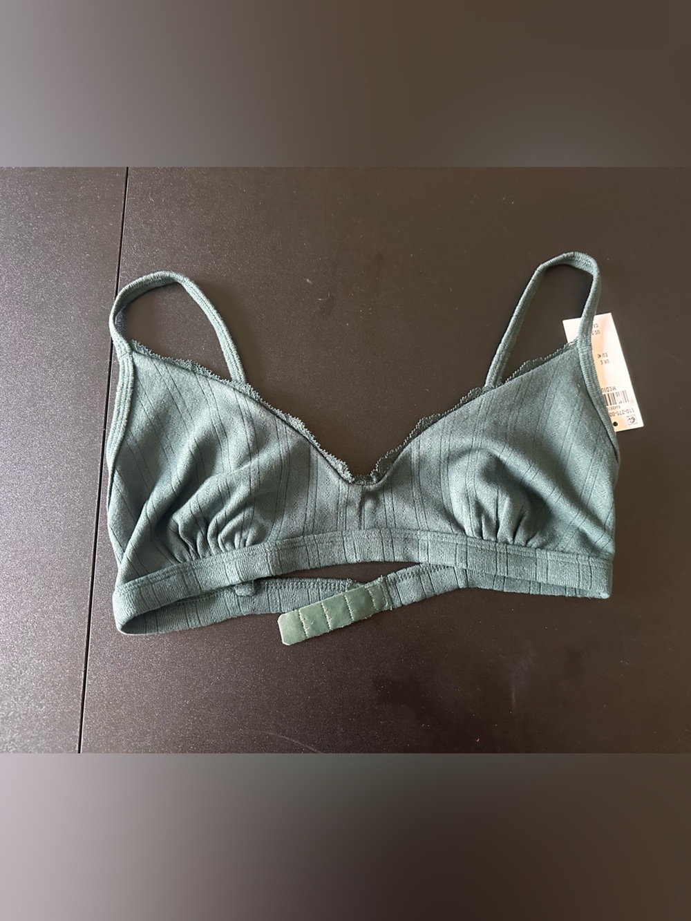 Abercrombie Ribbed Triangle Bralette NWT